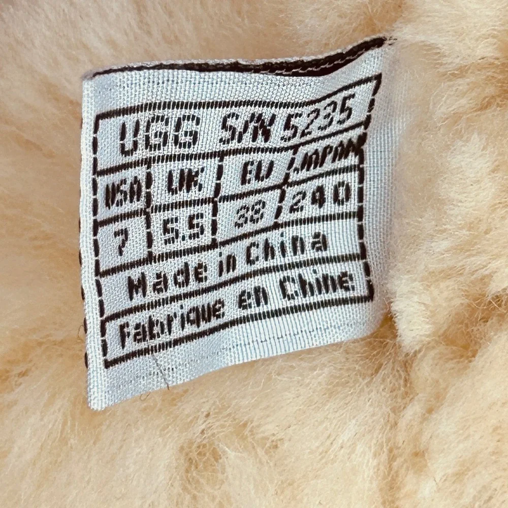 UGG Australia 5235 Tall Suede Shearling Boots Women's Size 7 Chestnut Side Zip